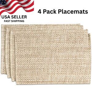 Placemats Trends Collection 100-percent Cotton Two-Tone - Gold